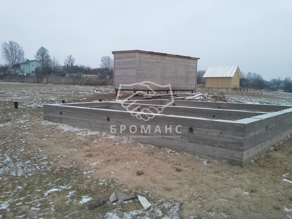 Ленточный фундамент  со сваями под террасу г.Высоковск