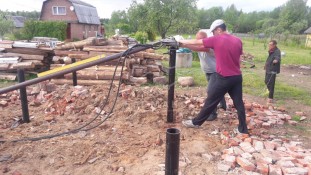 Монтаж винтового фундамента в Талдомском районе