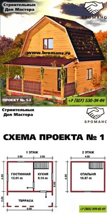 Проект деревянного дома 1-2